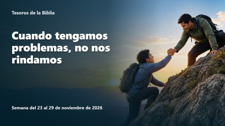 Tesoros de la Biblia para la semana del 23 al 29 de noviembre de 2026