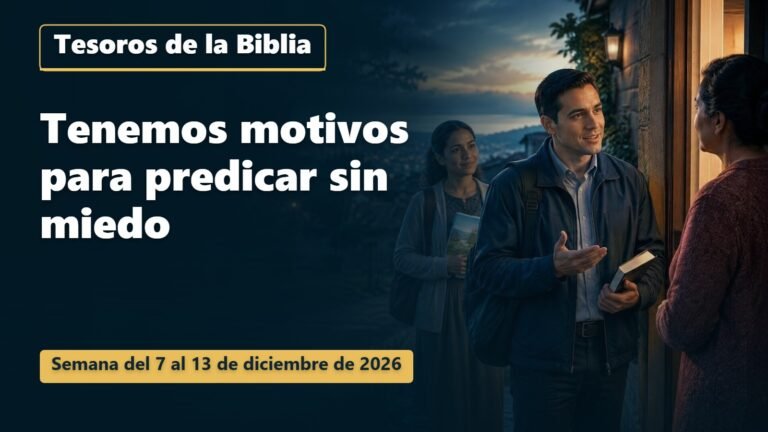 Tesoros de la Biblia para la semana del 7 al 13 de diciembre de 2026