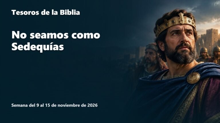 Tesoros de la Biblia para la semana del 9 al 15 de noviembre de 2026