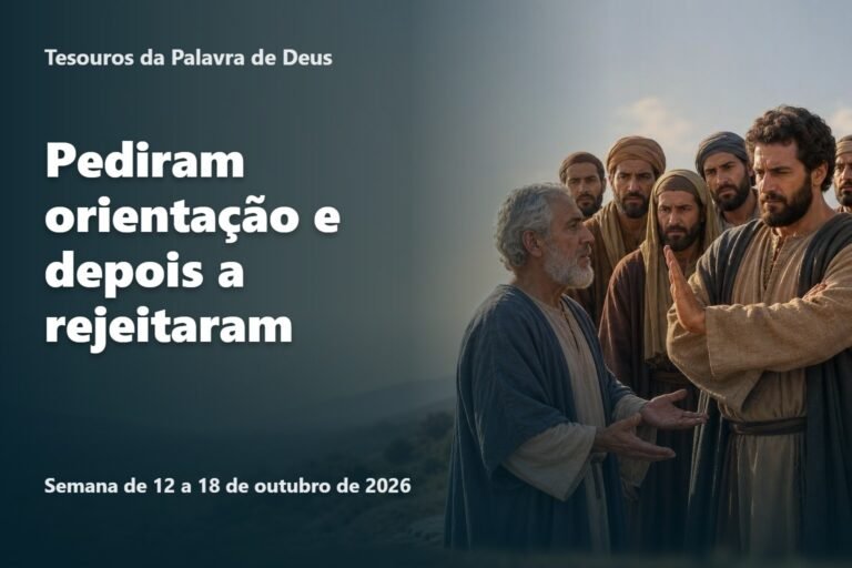 Tesouros da Palavra de Deus para a semana de 12 a 18 de outubro de 2026
