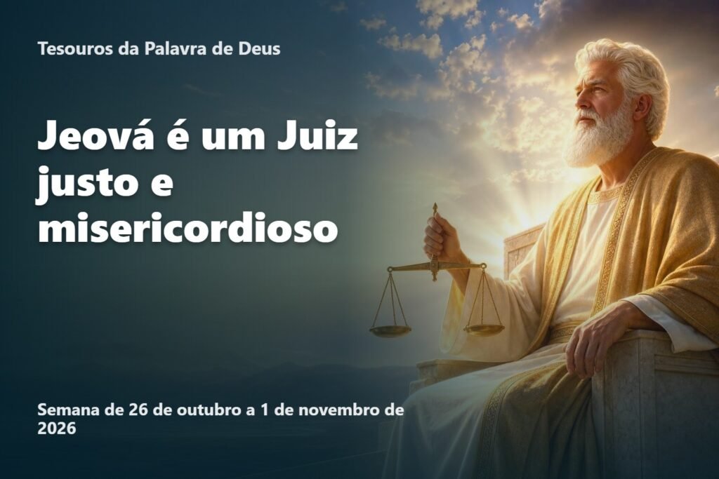Tesouros da Palavra de Deus para a semana de 26 de outubro a 1.º de novembro de 2026 Tesouros da Palavra de Deus para a semana de 26 de outubro a 1.º de novembro de 2026