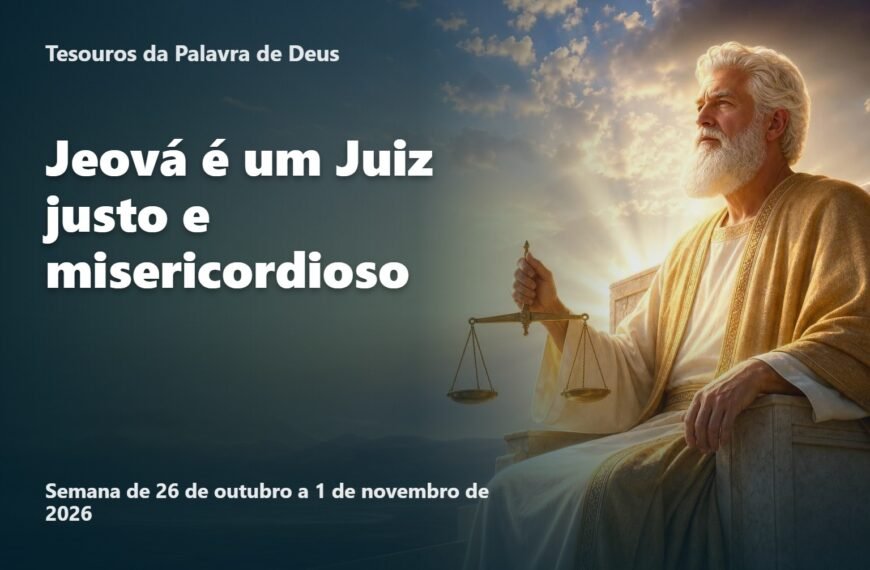 Tesouros da Palavra de Deus para a semana de 26 de outubro a 1.º de novembro de 2026