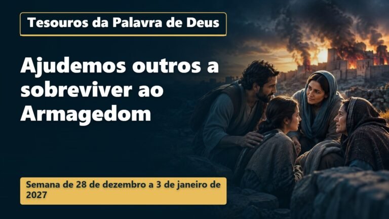 Tesouros da Palavra de Deus para a semana de 28 de dezembro de 2026 a 3 de janeiro de 2027