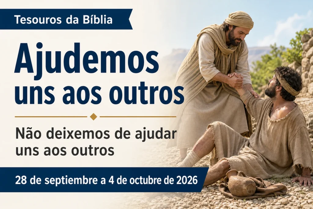 Tesouros da Palavra de Deus para a semana de 28 de setembro a 4 de outubro de 2026 Tesouros da Palavra de Deus para a semana de 28 de setembro a 4 de outubro de 2026