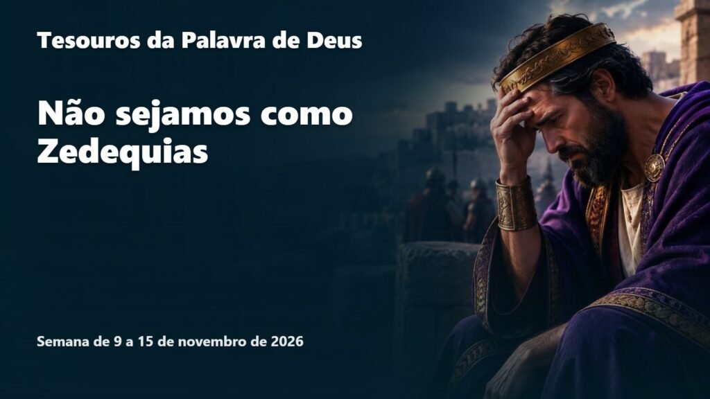 Tesouros da Palavra de Deus para a semana de 9 a 15 de novembro de 2026 Tesouros da Palavra de Deus para a semana de 9 a 15 de novembro de 2026