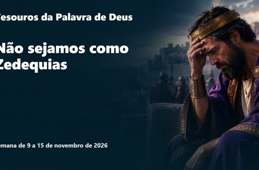 Tesouros da Palavra de Deus para a semana de 9 a 15 de novembro de 2026