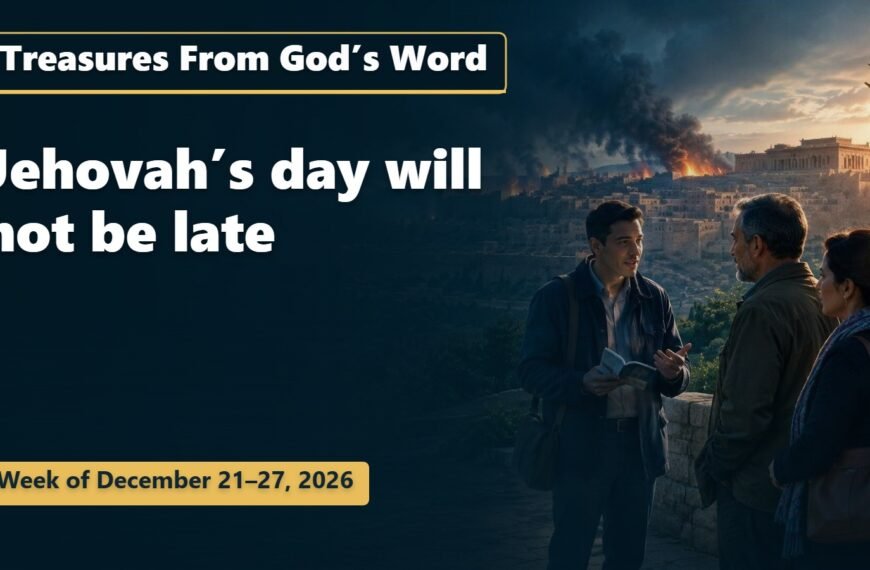 Treasures From God’s Word for the week of December 21-27, 2026