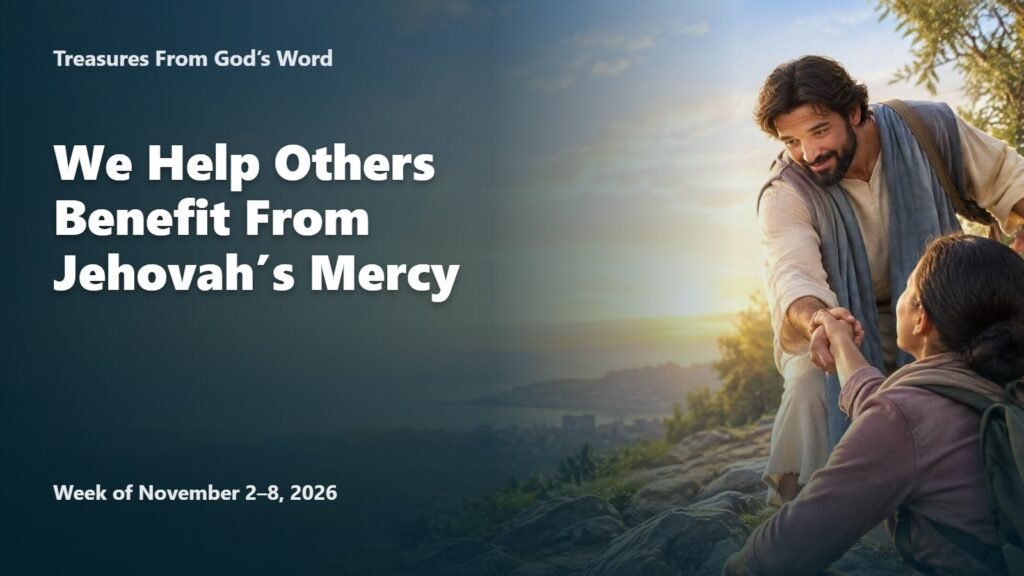 Treasures From God’s Word for the week of November 2-8, 2026