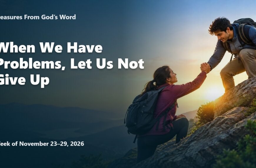 Treasures From God’s Word for the Week of November 23-29, 2026