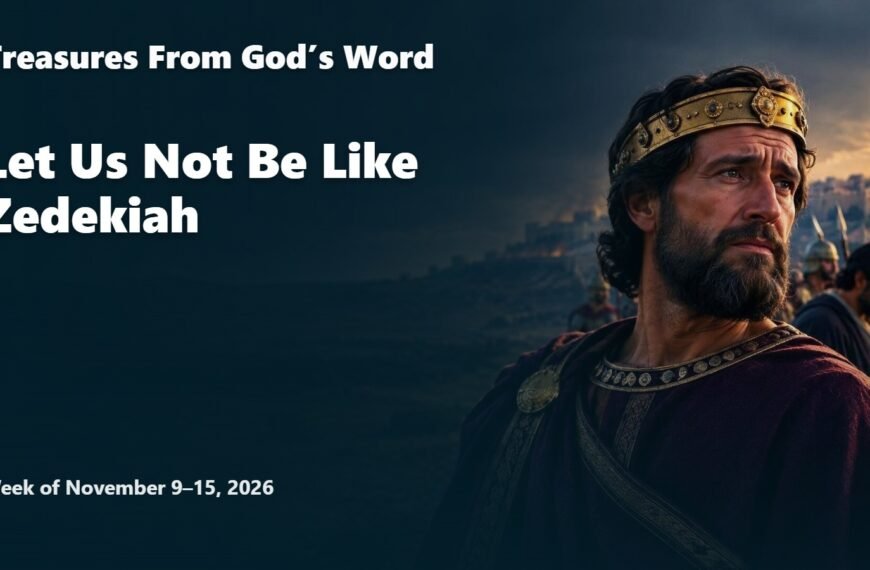 Treasures From God’s Word for the Week of November 9-15, 2026