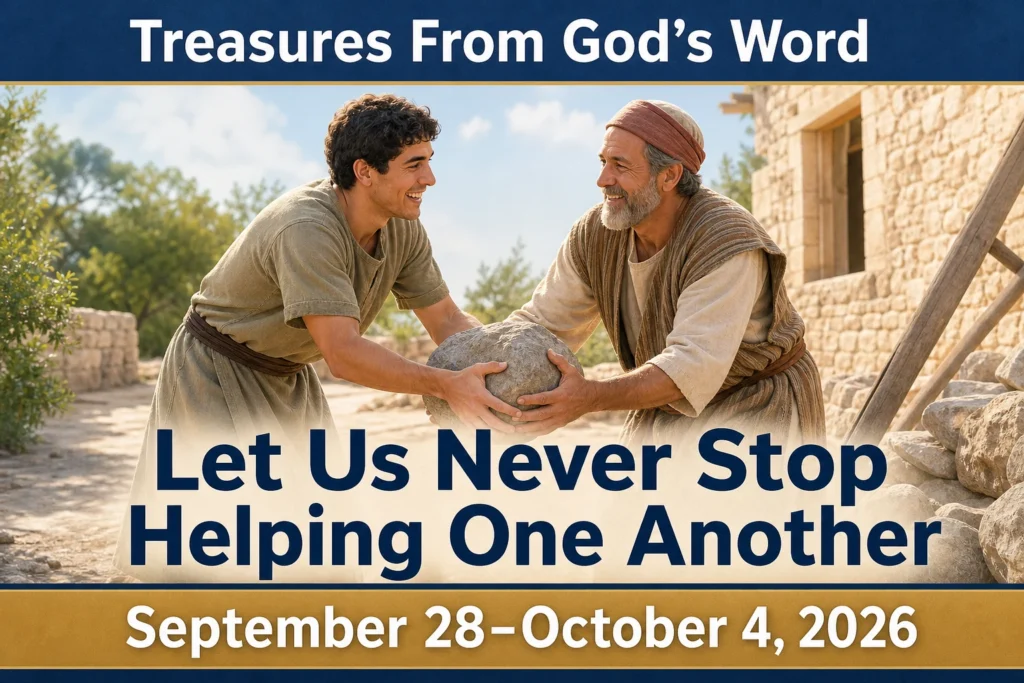 Treasures From God’s Word for the week of September 28–October 4, 2026