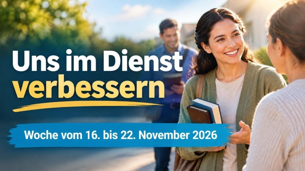 Uns im Dienst verbessern für die Woche vom 16. bis 22. November 2026