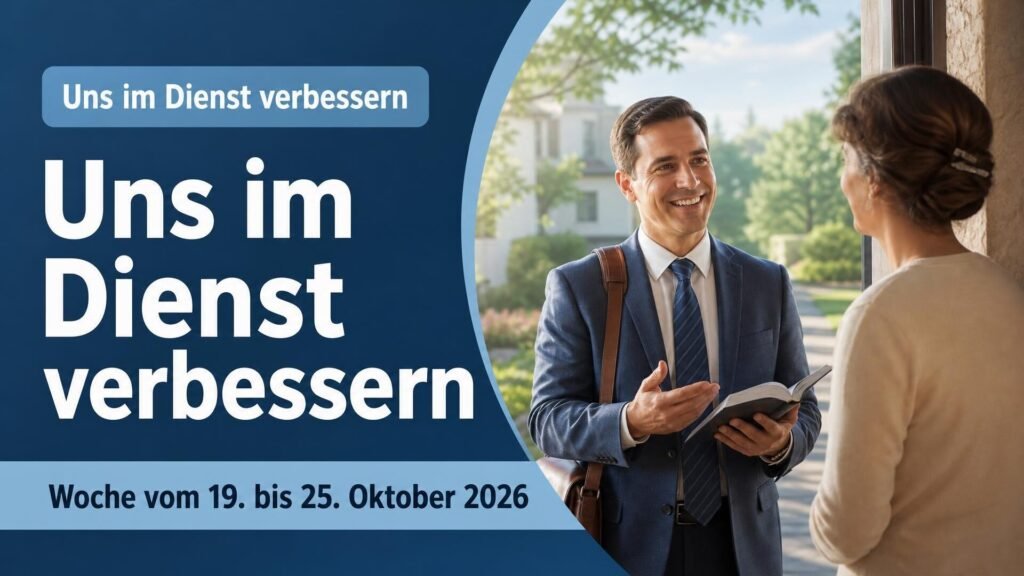 Uns im Dienst verbessern für die Woche vom 19. bis 25. Oktober 2026