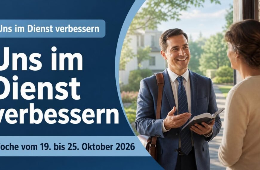Uns im Dienst verbessern für die Woche vom 19. bis 25. Oktober 2026