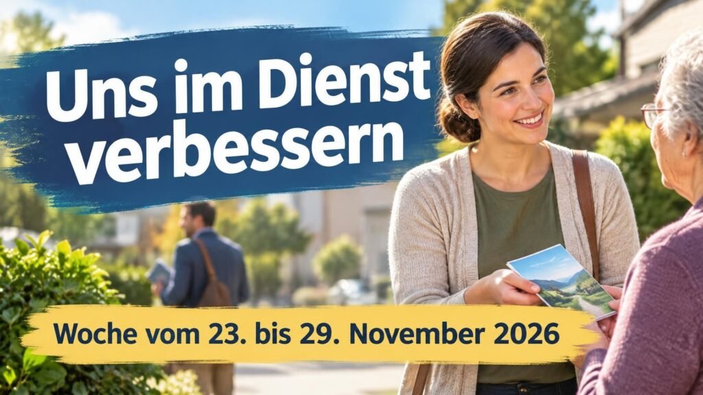 Uns im Dienst verbessern für die Woche vom 23. bis 29. November 2026