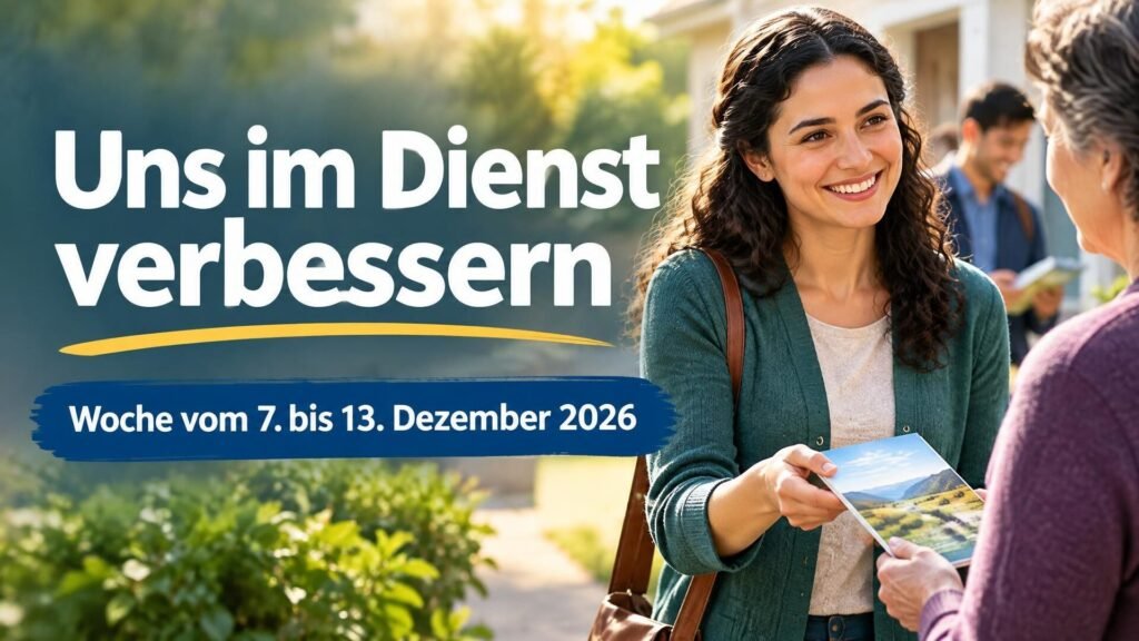 Uns im Dienst verbessern für die Woche vom 7. bis 13. Dezember 2026