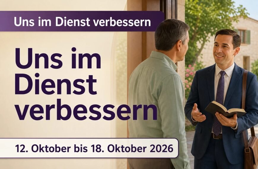 Uns im Dienst verbessern für die Woche vom 12. bis 18. Oktober 2026