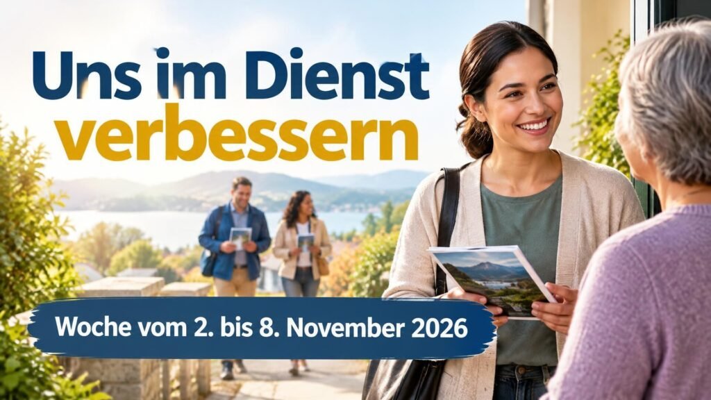 Uns im Dienst verbessern für die Woche vom 2. bis 8. November 2026