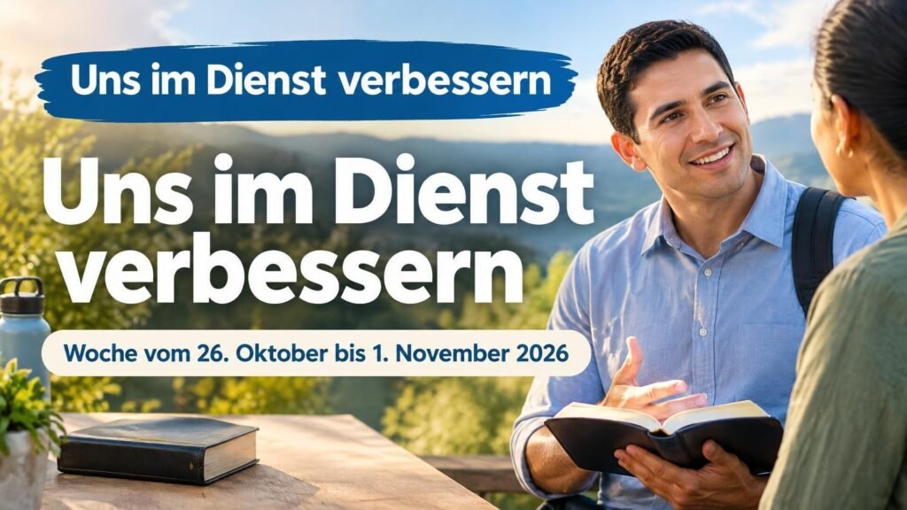 Uns im Dienst verbessern für die Woche vom 26. Oktober bis 1. November 2026