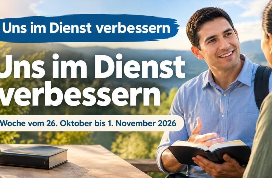Uns im Dienst verbessern für die Woche vom 26. Oktober bis 1. November 2026
