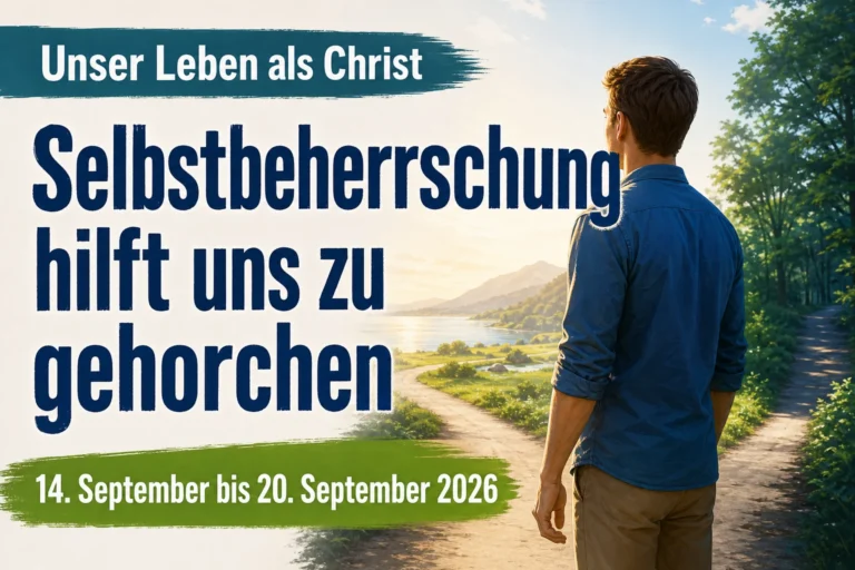 Unser Leben als Christ für die Woche vom 14. bis 20. September 2026