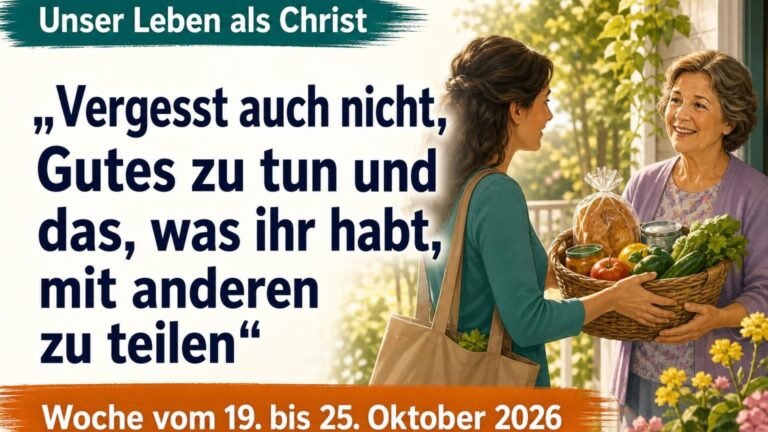 Unser Leben als Christ für die Woche vom 19. bis 25. Oktober 2026