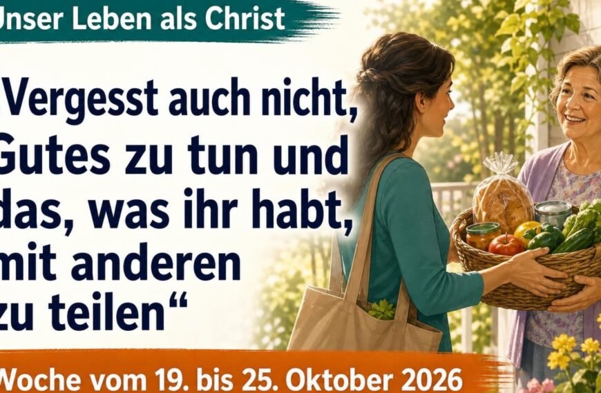 Unser Leben als Christ für die Woche vom 19. bis 25. Oktober 2026