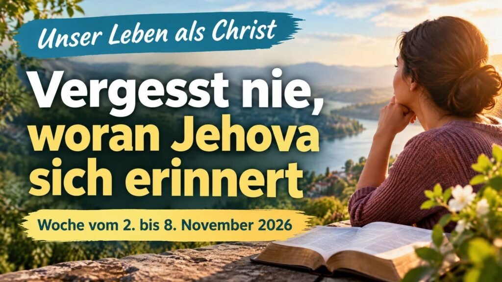 Unser Leben als Christ für die Woche vom 2. bis 8. November 2026