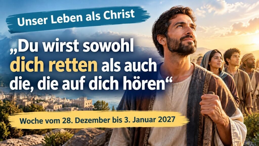 Unser Leben als Christ für die Woche vom 28. Dezember 2026 bis 3. Januar 2027