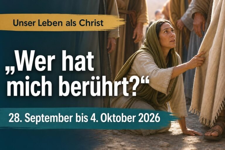 Unser Leben als Christ für die Woche vom 28. September bis 4. Oktober 2026