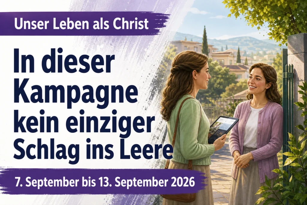Unser Leben als Christ für die Woche vom 7. bis 13. September 2026 Unser Leben als Christ für die Woche vom 7. bis 13. September 2026