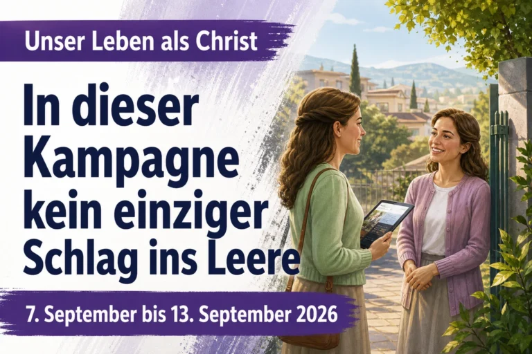 Unser Leben als Christ für die Woche vom 7. bis 13. September 2026