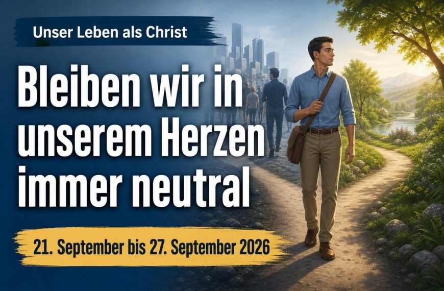 Unser Leben als Christ für die Woche vom 21. bis 27. September 2026