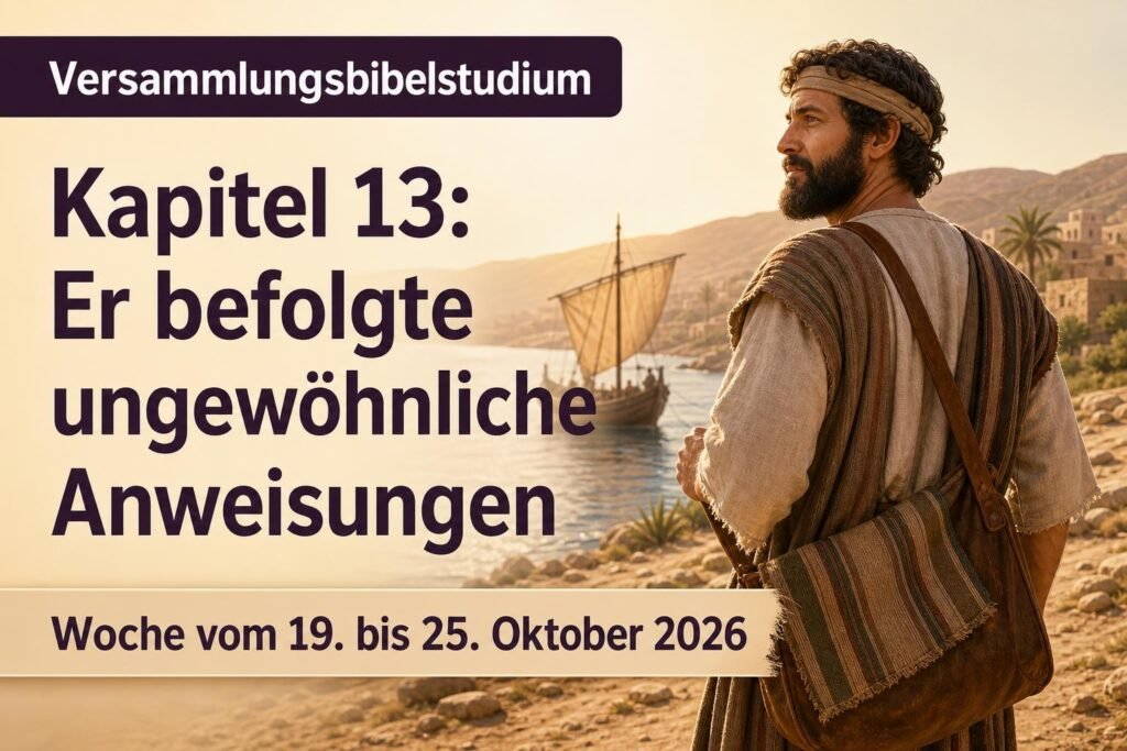 Versammlungsbibelstudium für die Woche vom 19. bis 25. Oktober 2026
