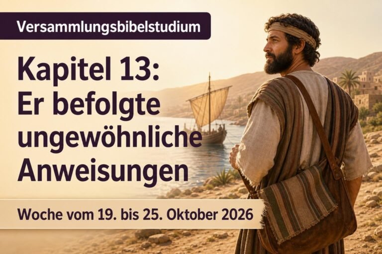 Versammlungsbibelstudium für die Woche vom 19. bis 25. Oktober 2026