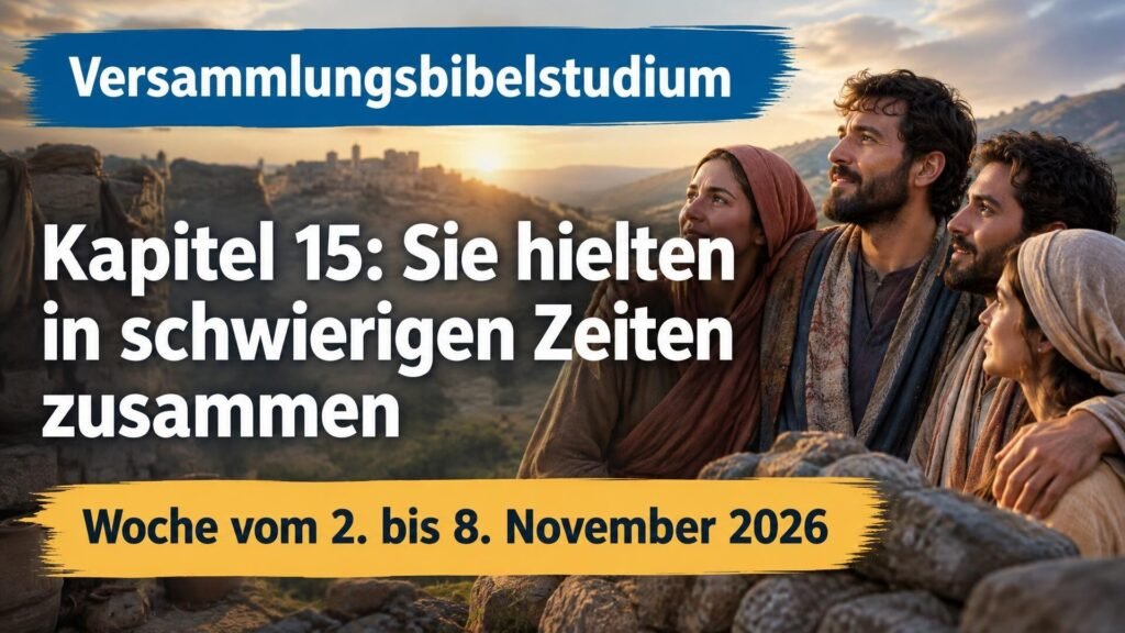 Versammlungsbibelstudium für die Woche vom 2. bis 8. November 2026