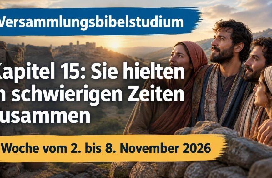 Versammlungsbibelstudium für die Woche vom 2. bis 8. November 2026