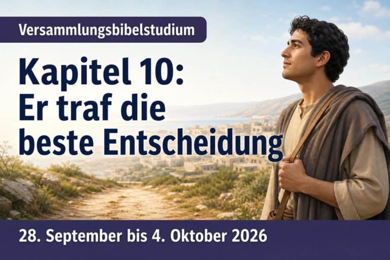 Versammlungsbibelstudium für die Woche vom 28. September bis 4. Oktober 2026