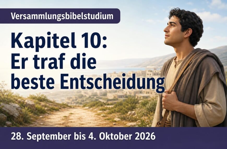 Versammlungsbibelstudium für die Woche vom 28. September bis 4. Oktober 2026