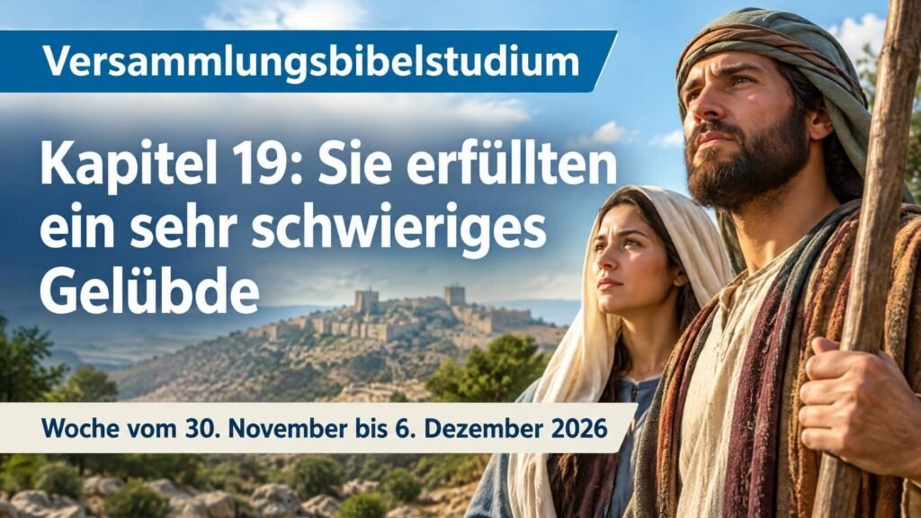 Versammlungsbibelstudium für die Woche vom 30. November bis 6. Dezember 2026