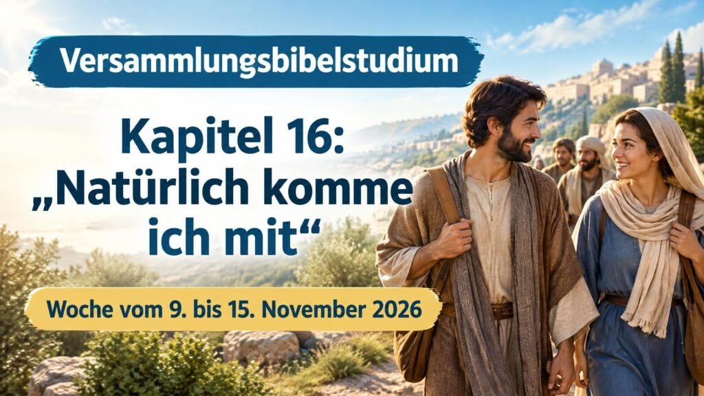 Versammlungsbibelstudium für die Woche vom 9. bis 15. November 2026