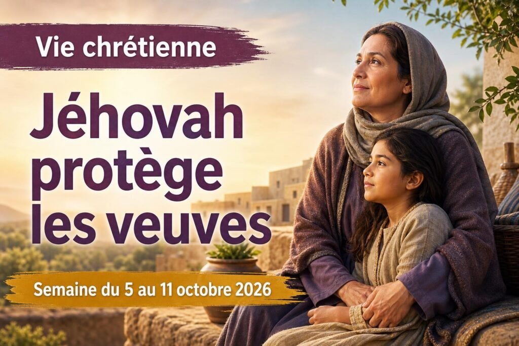 Vie chrétienne et ministère pour la semaine du 5 au 11 octobre 2026