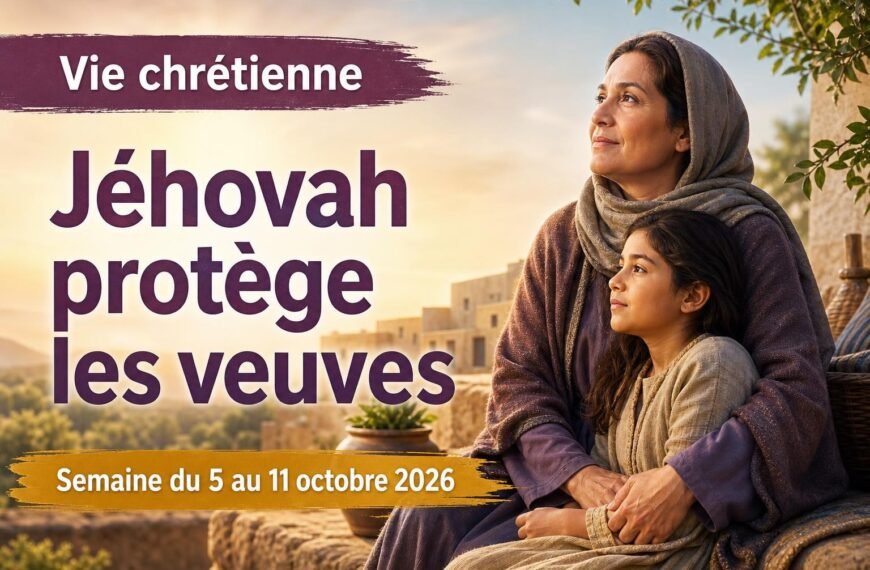 Commentaires pour la réunion TJ Vie chrétienne et ministère pour la semaine du 5 au 11 octobre 2026