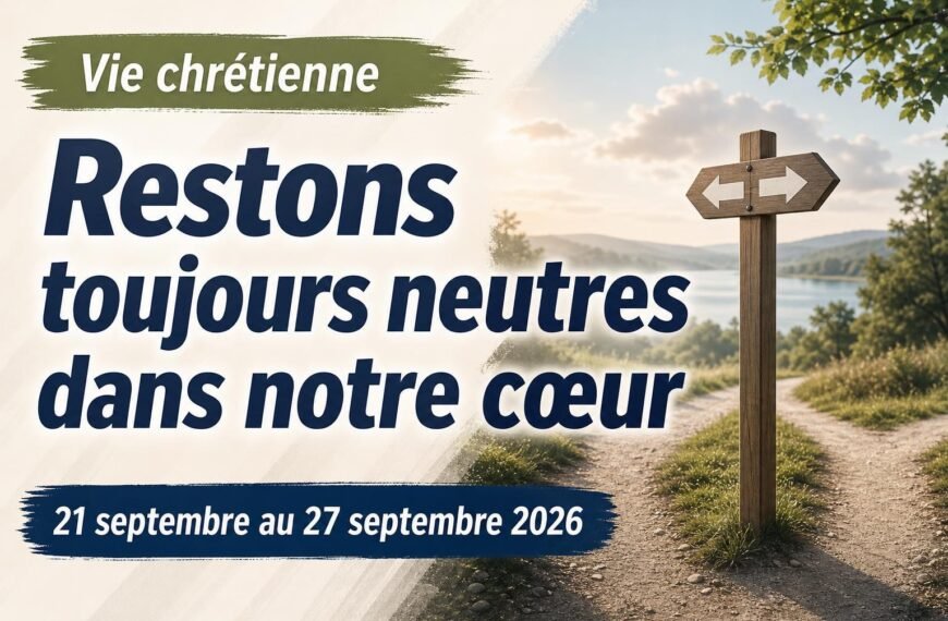Vie chrétienne pour la semaine du 21 au 27 septembre 2026