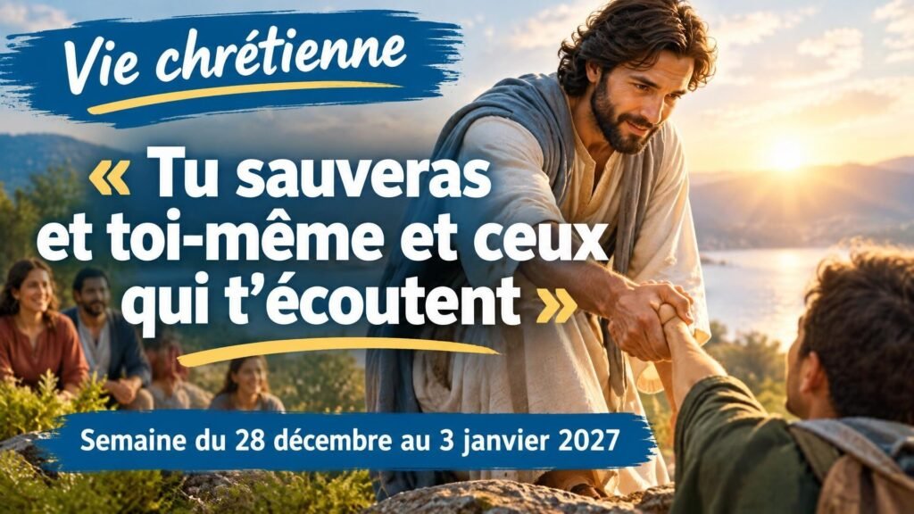 Vie chrétienne pour la semaine du 28 décembre 2026 au 3 janvier 2027
