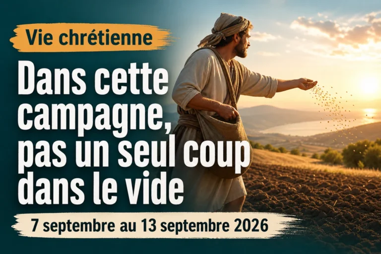 Vie chrétienne pour la semaine du 7 au 13 septembre 2026