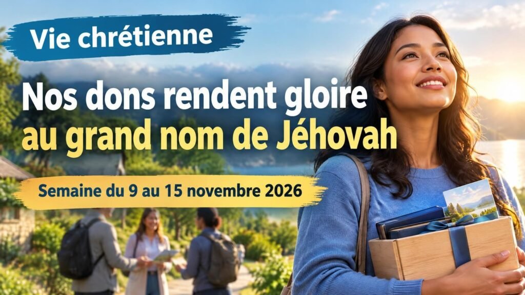 Vie chrétienne pour la semaine du 9 au 15 novembre 2026
