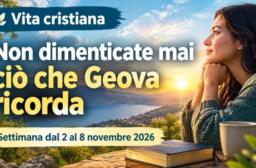 Vita cristiana per la settimana dal 2 al 8 novembre 2026