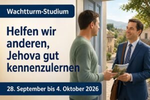 Der Wachtturm-Studienartikel für die Woche vom 28. September bis 4. Oktober 2026