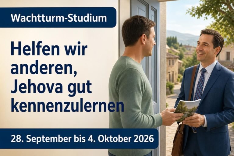 Der Wachtturm-Studienartikel für die Woche vom 28. September bis 4. Oktober 2026